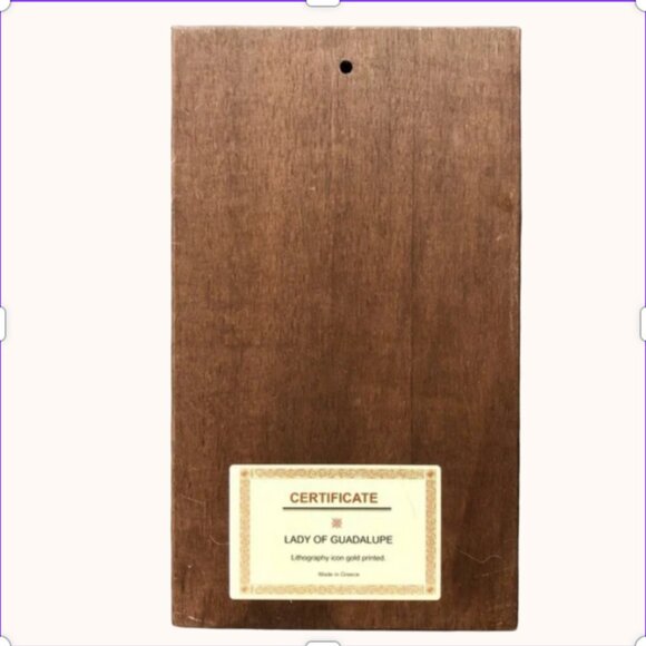 Our Lady of Guadalupe Gold Gilt Lithograph Icon - Picture 8 of 12